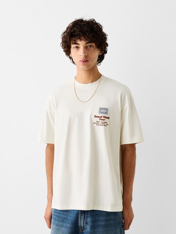 Bershka T-Shirt in Weiß: Vorderseite