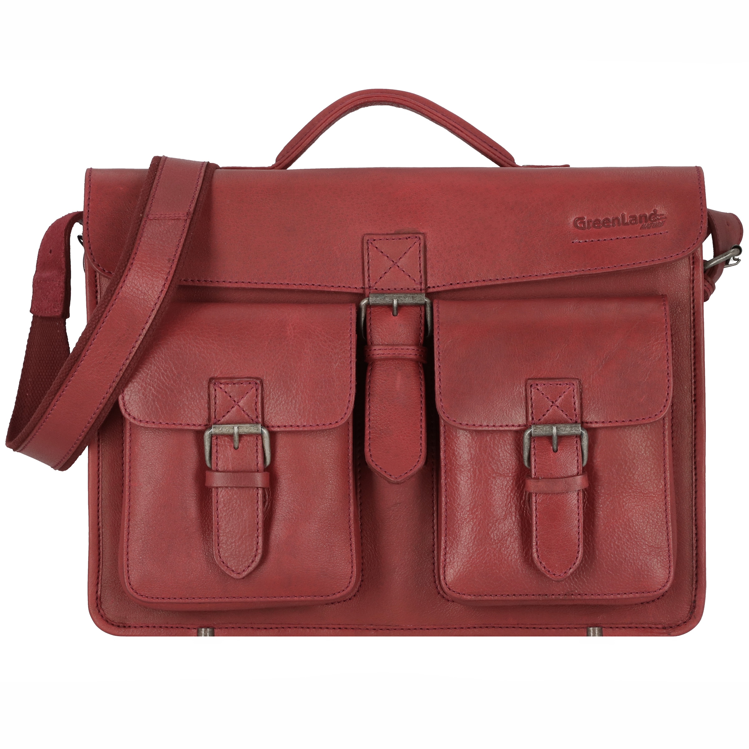 Porte-documents Greenland Nature en rouge : devant