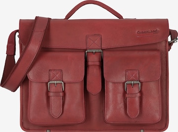 Borsa portadocumenti di Greenland Nature in rosso: frontale