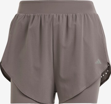 ADIDAS PERFORMANCE Regular Workout Pants in Brown: front