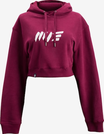 Manufaktur13 Sweatshirt 'Crop Hoodie' in Rot: Vorderseite