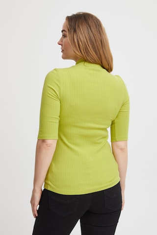 Fransa Sweater 'Henley' in Green
