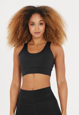 Athlecia Bustier Sport-BH 'Gaby' in Schwarz: Vorderseite