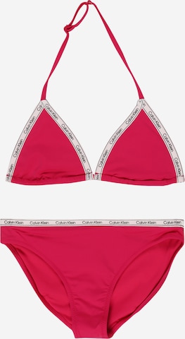 Calvin Klein Swimwear Kolmnurk Bikiinid, värv roosa: eest vaates
