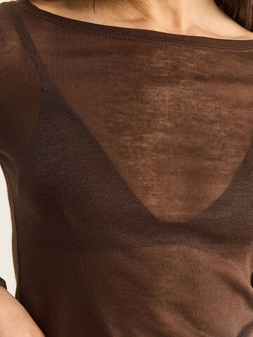 Camicia da donna di Bianco Lucci in marrone