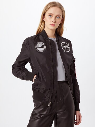 ALPHA INDUSTRIES Kurtka przejściowa ' MA-1 TT NASA Reversible W' w kolorze czarny: przód