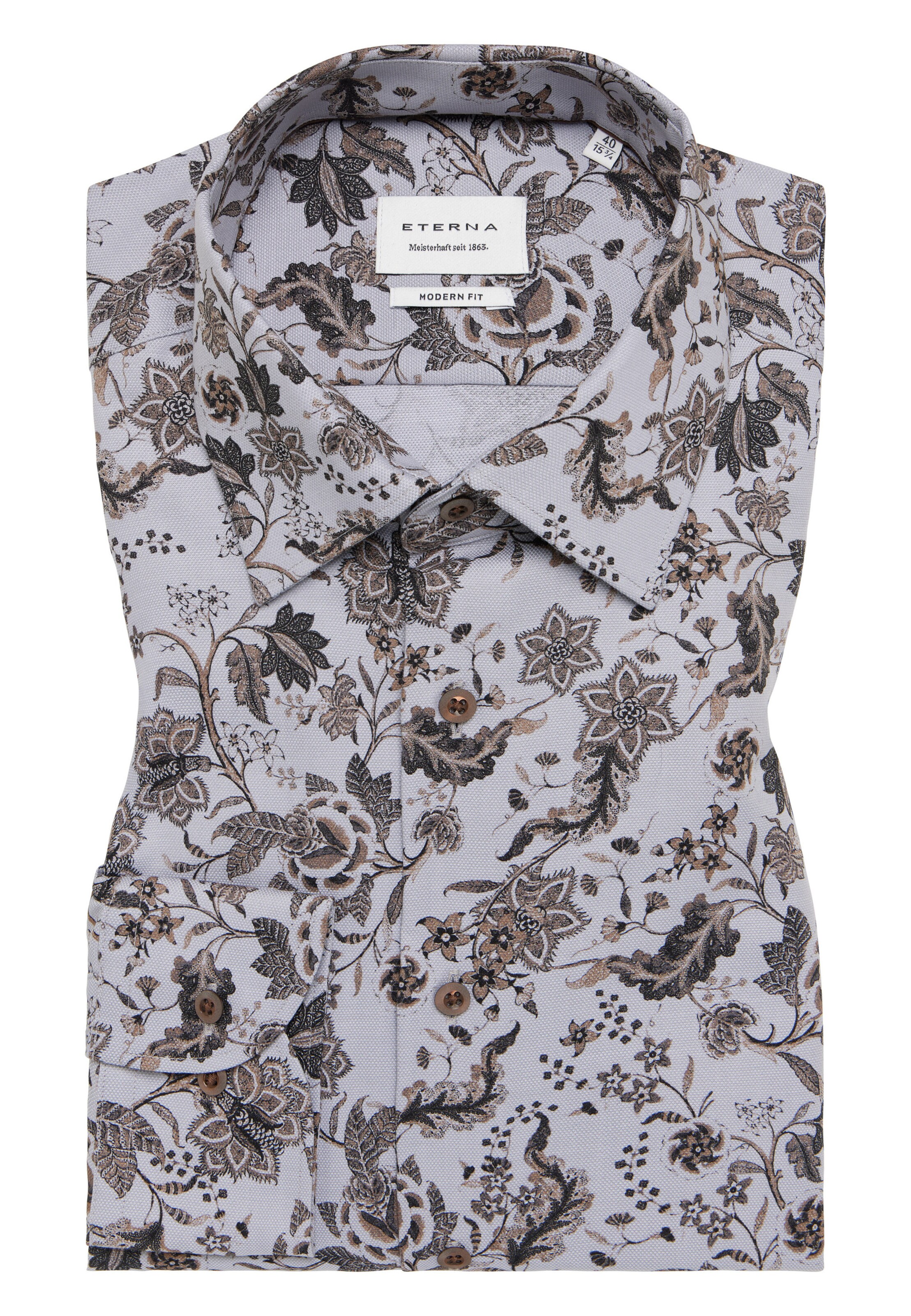 ETERNA Regular fit Business shirt in Silver