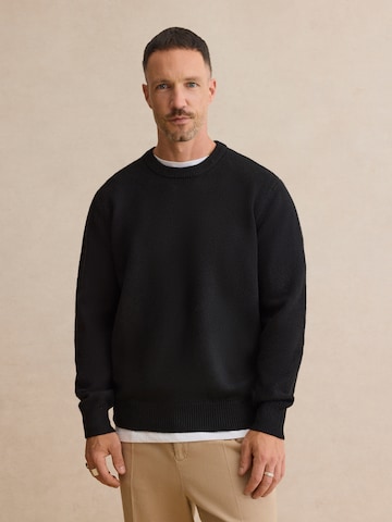 DAN FOX APPAREL Trui 'Marc' in Zwart: voorkant
