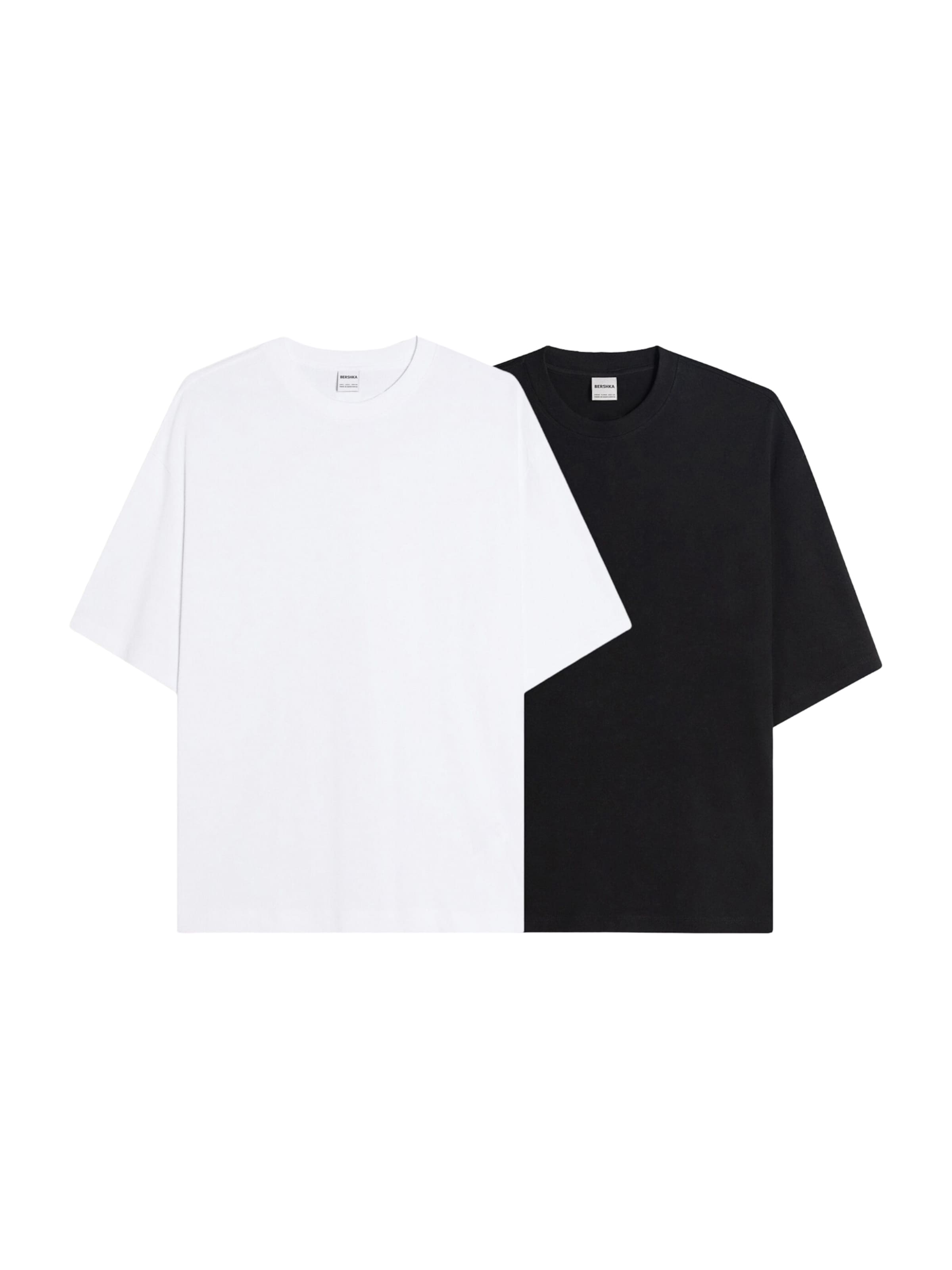 T-Shirt Bershka en noir : devant