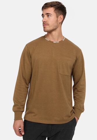 INDICODE JEANS Sweatshirt 'INWhann' in Bruin: voorkant