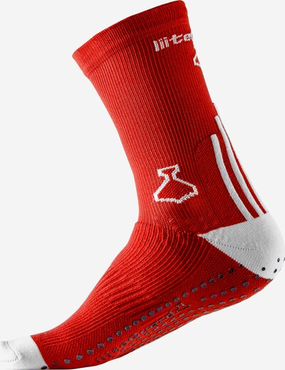 liiteGuard Sportsocken 'Pro-Tech' in rot / weiß, Produktansicht