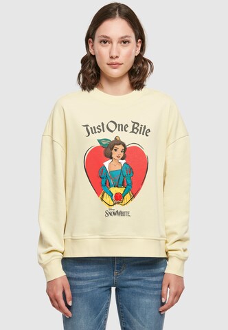 Sweat-shirt 'Snow White - One Bite' ABSOLUTE CULT en jaune : devant