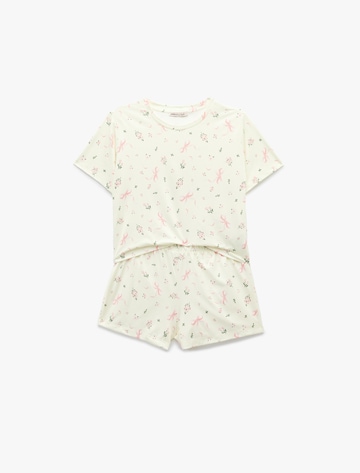 Koton Short Pajama Set in White