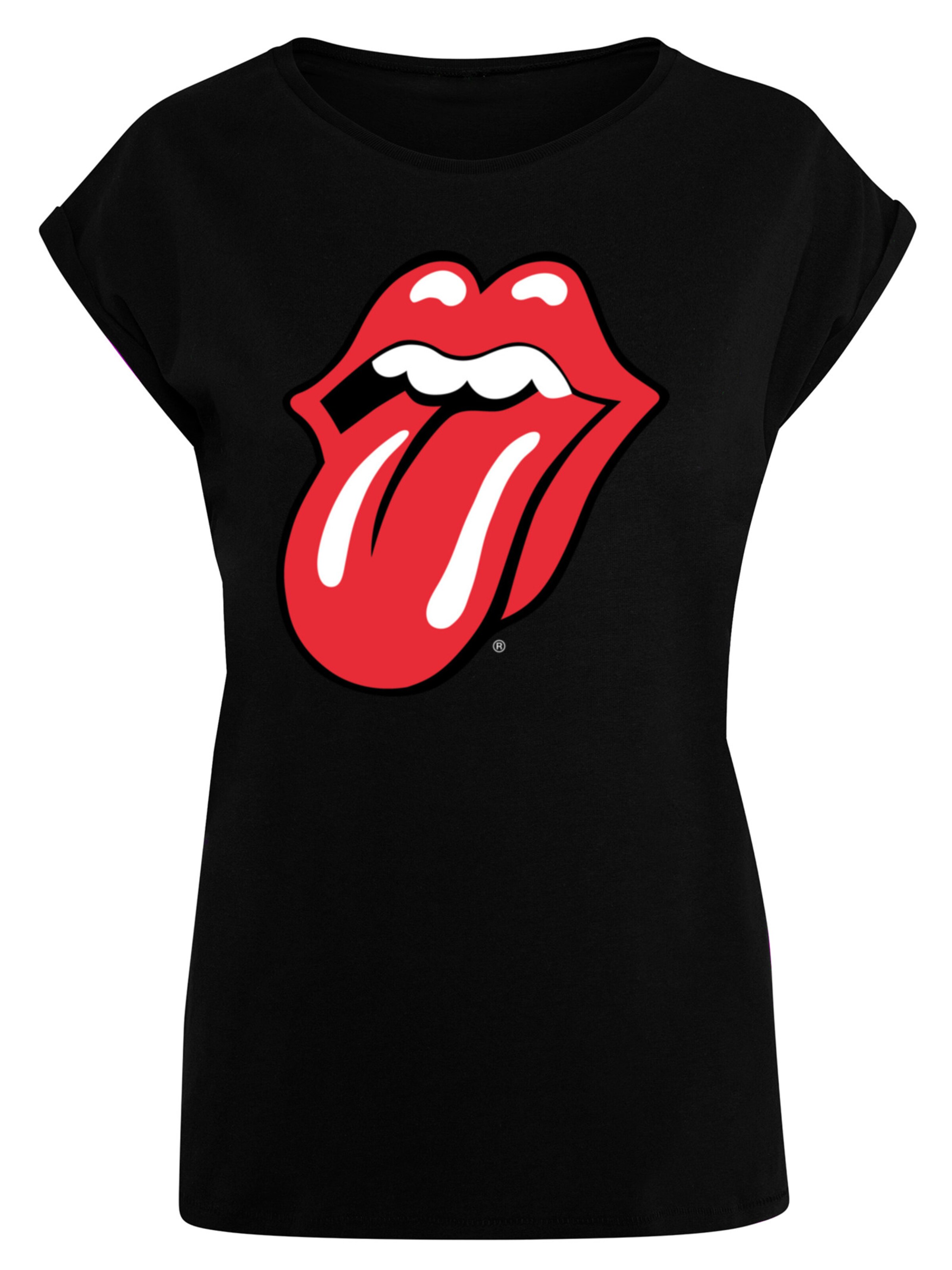 T-shirt 'The Rolling Stones' F4NT4STIC en noir : devant