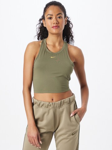 NIKE Sports Top 'ONE LUXE' in Green: front