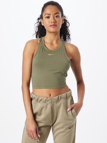 NIKE Sporttop 'ONE LUXE' in Groen: voorkant