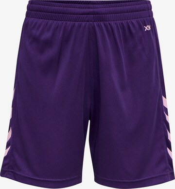 Hummel Regular Workout Pants in Purple: front