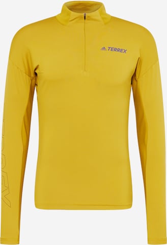 adidas Terrex Λειτουργικό μπλουζάκι σε κίτρινο: μπροστά