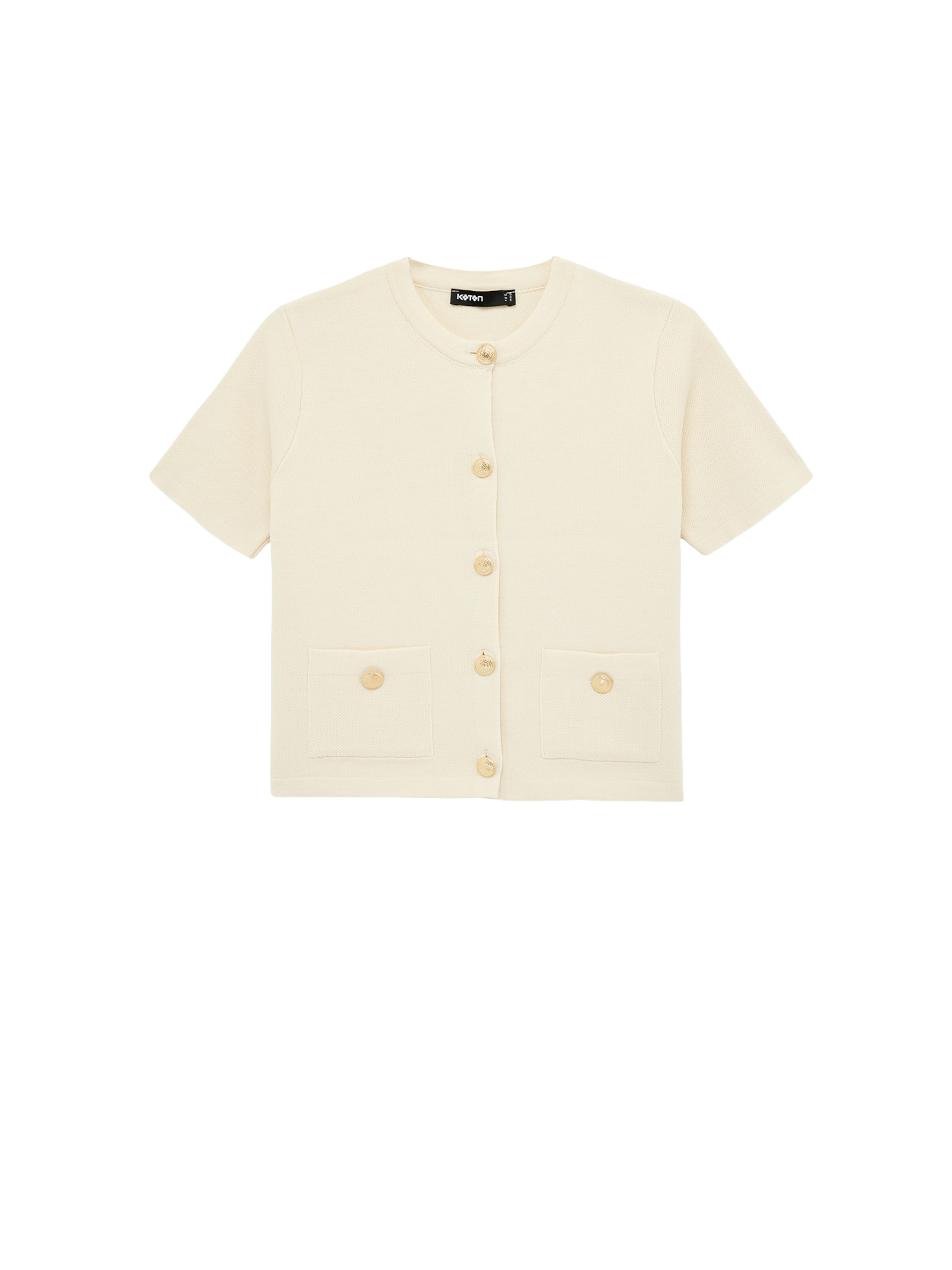 Koton Gebreid vest in Beige: voorkant