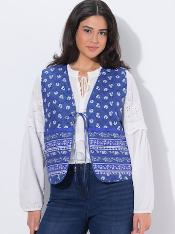 Gilet di Ulla Popken in blu: frontale