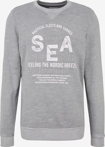 TOM TAILOR Sweatshirt in Grey: front