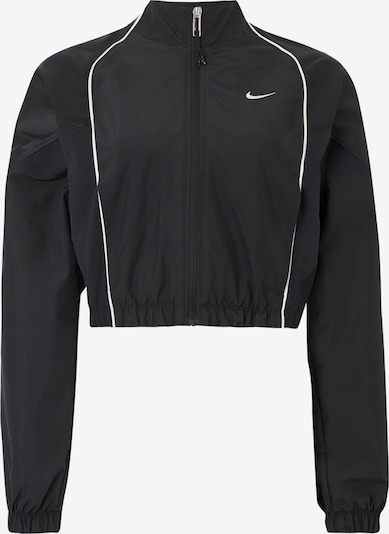 Demisezoninė striukė 'SHRUNKEN' iš Nike Sportswear, spalva – juoda / balta, Prekių apžvalga