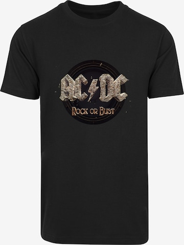 F4NT4STIC Shirt 'AC/DC Rock or Bust' in Black: front