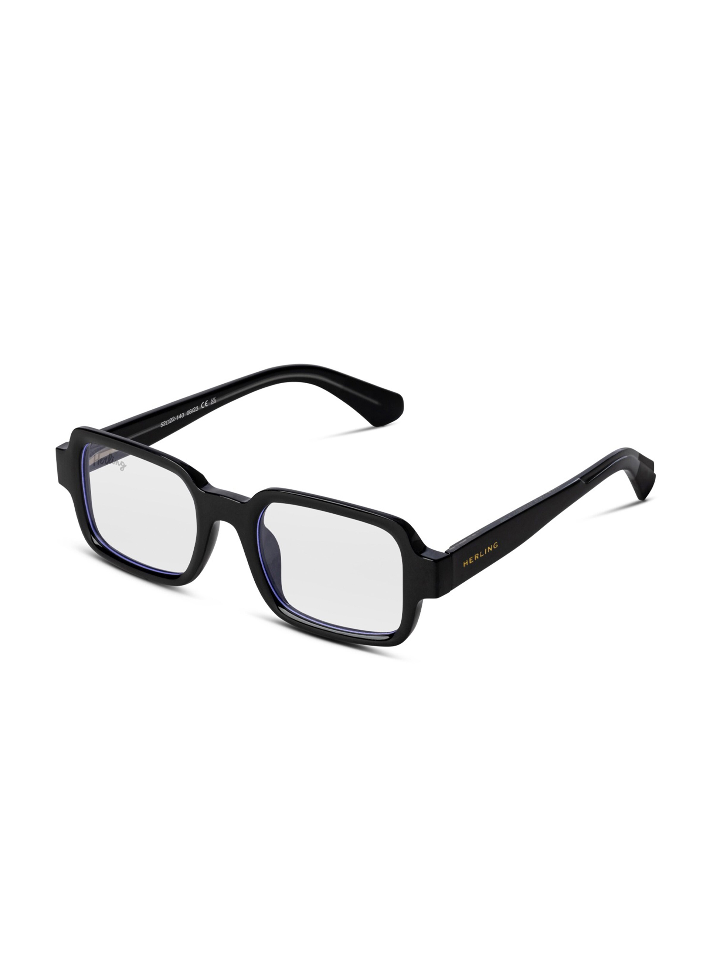 Herling Glasses 'Dashiell Blue Light' in Black: front