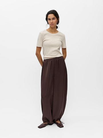 Wide leg Pantaloni 'OBJChilli' di OBJECT in marrone