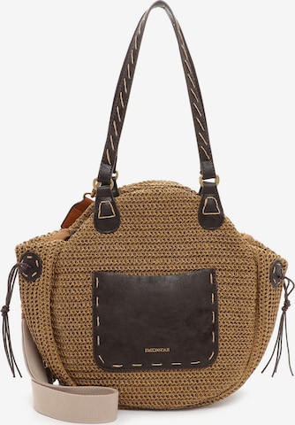 Emily & Noah Shoulder Bag in Brown: front