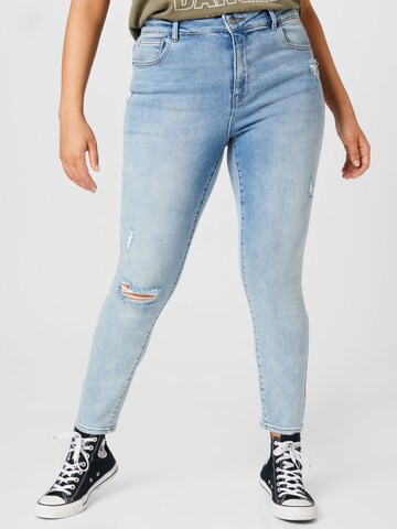 ONLY Carmakoma Skinny Jeans 'Kila' i blå: forside