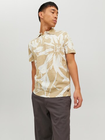 JACK & JONES Shirt 'Tropic' in Beige: front