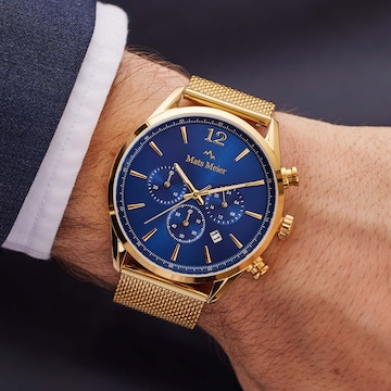 Mats Meier Analog Watch in Gold: front