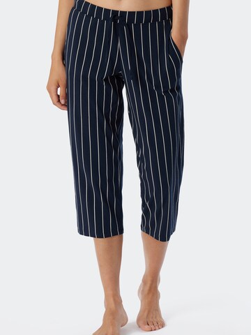 SCHIESSER Pyjamabroek in Blauw: voorkant