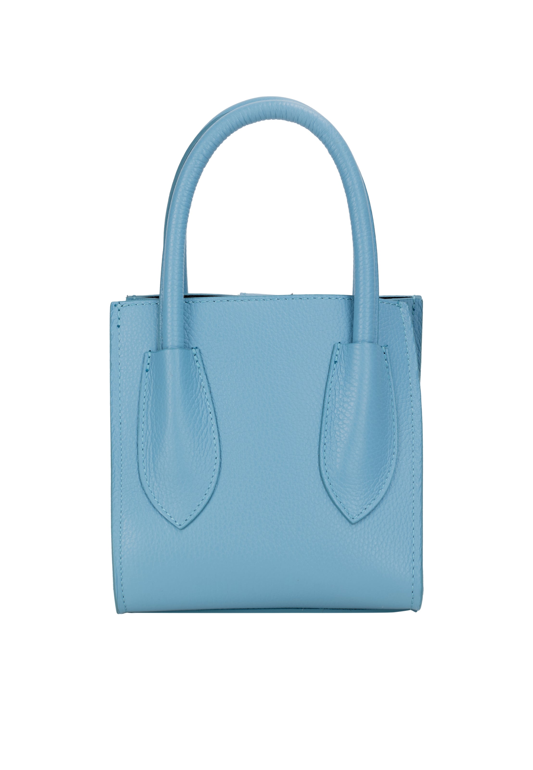 Borsa a mano di faina in blu: frontale