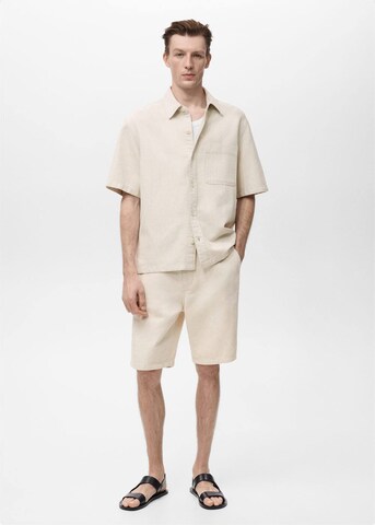 MANGO MAN Regular Fit Hemd 'Guido' in Beige