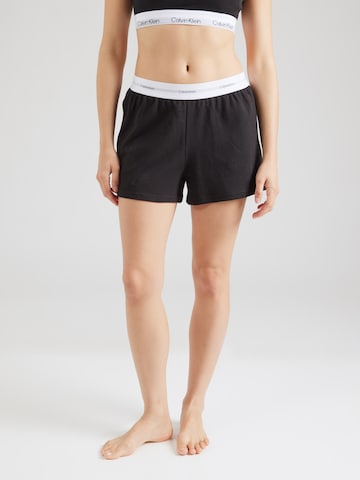Calvin Klein - Regular Calças de pijama em preto: frente