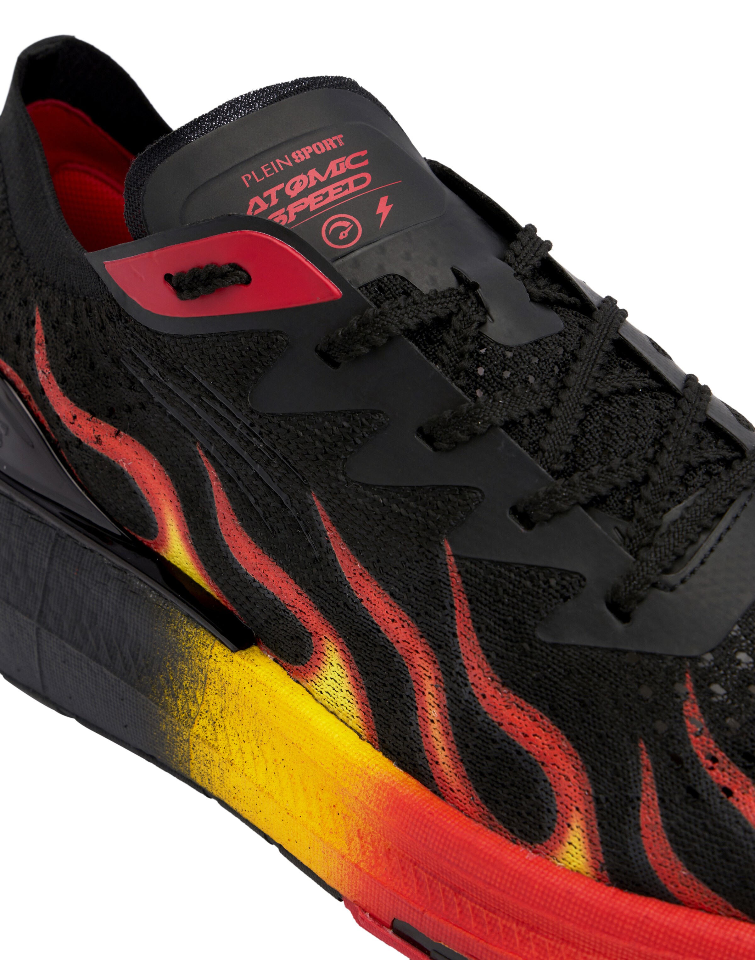 Plein Sport - Sapatilhas baixas 'Atomic Speed Flame' em preto
