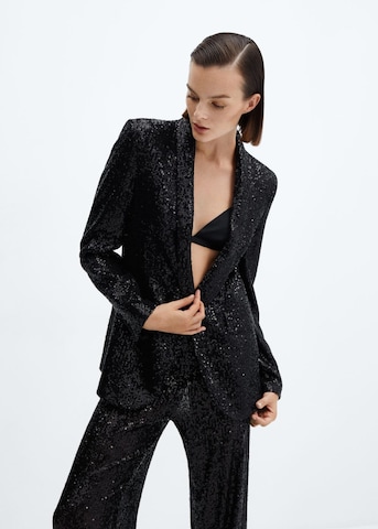 Blazer 'Glitter' MANGO en noir : devant