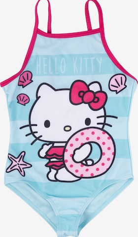 HELLO KITTY Badeanzug 'Summer Love' in Blau: Vorderseite