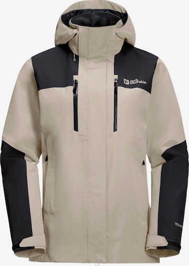 JACK WOLFSKIN Outdoorjacke 'Jasper 2L' in stone / schwarz, Produktansicht