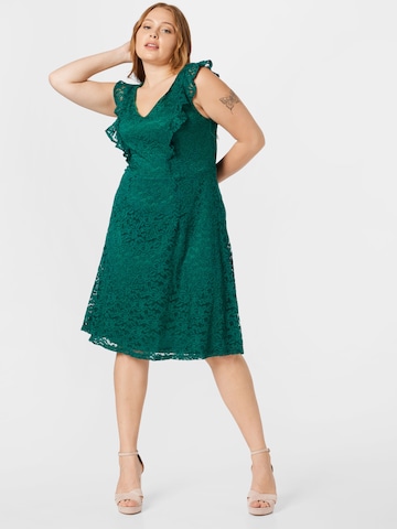 Dorothy Perkins Curve Koktejlové šaty – zelená: přední strana