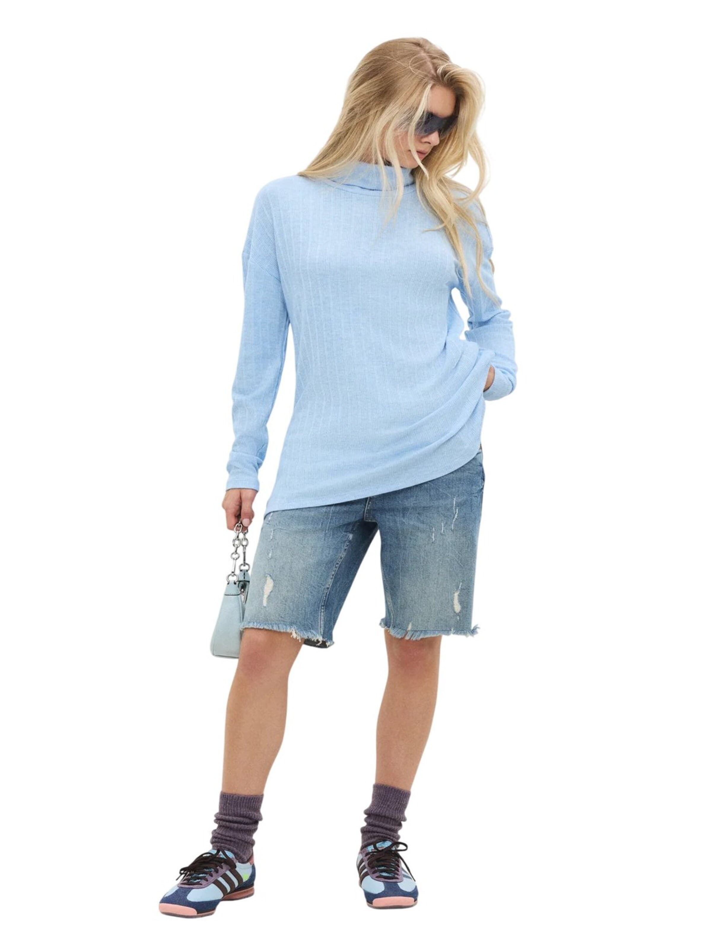 No Matter What Tunic in Blue: front