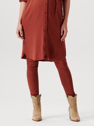 Skinny Leggings 'Panama' Noppies en marron : devant