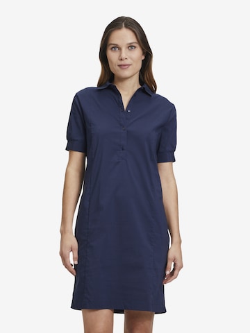 Betty & Co Casual-Kleid mit Rippbündchen in Blau: predná strana