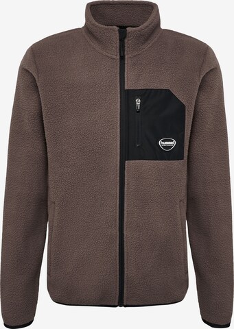 Hummel Fleece Jacket 'LGC OLIVER' in Brown: front
