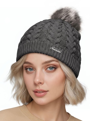 Neverless Mütze '1975' in Grau: Vorderseite