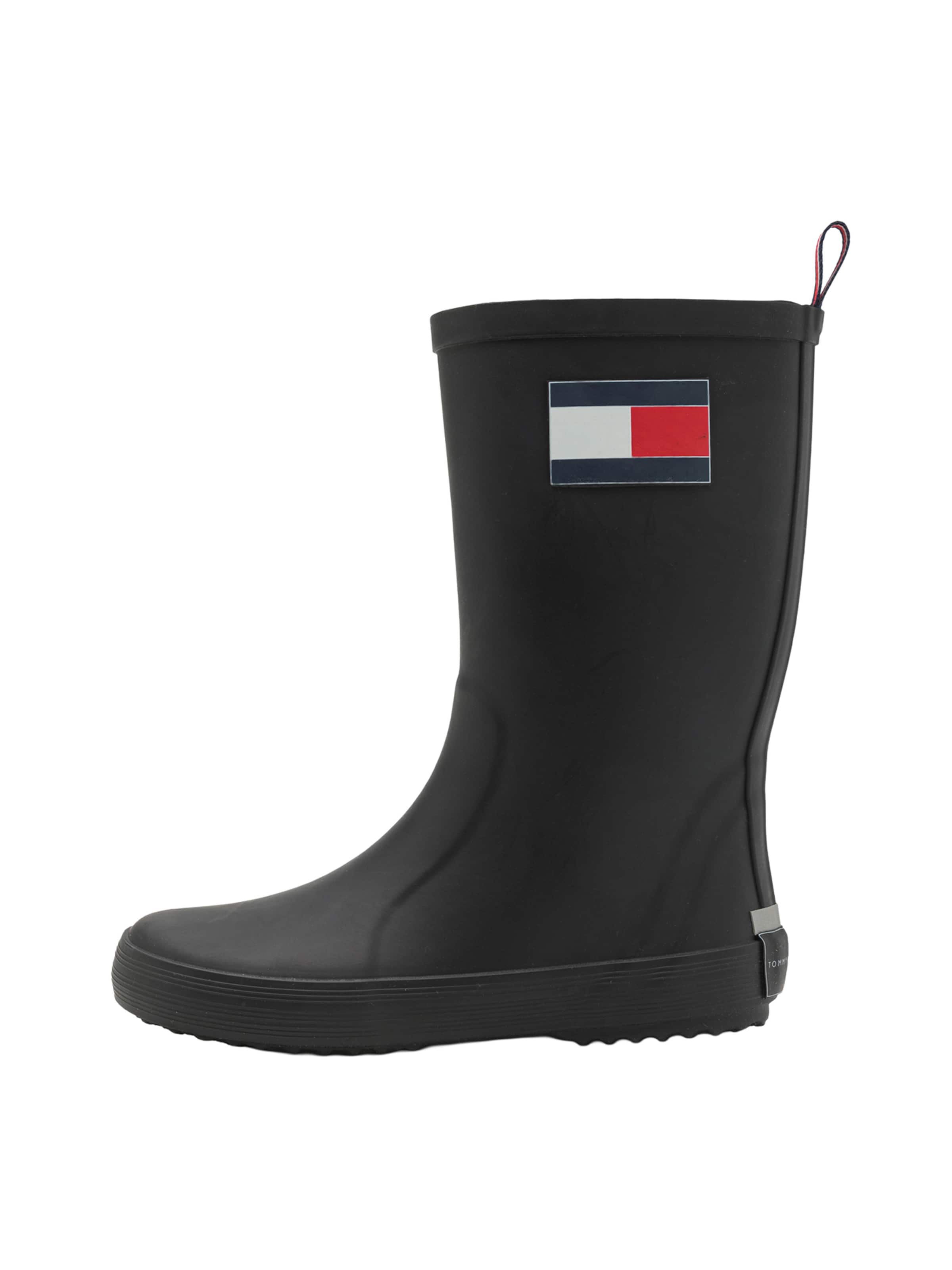 TOMMY HILFIGER Gummistiefel 'RUDY' in Schwarz: Vorderseite