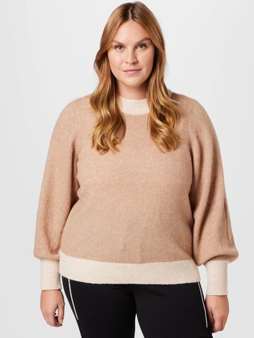 Selected Femme Curve Pullover in Beige: predná strana