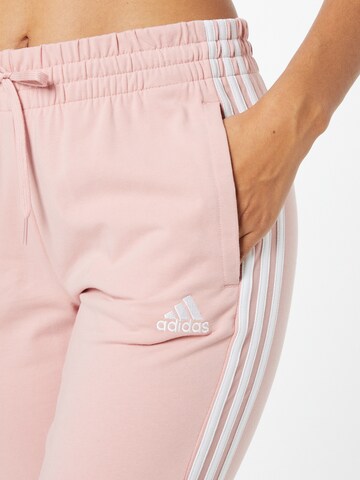 ADIDAS SPORTSWEAR Tapered Workout Pants 'Essentials' in Pink